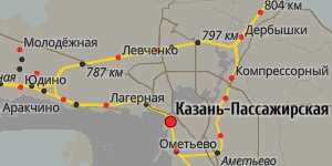 Карта ж/д станций